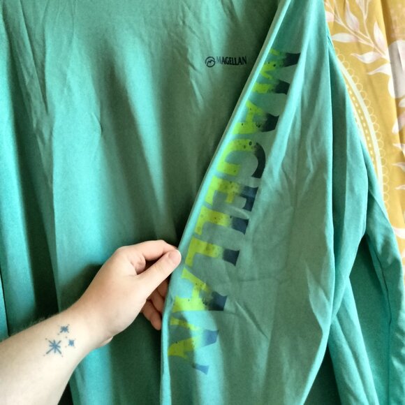 Magellan Outdoors Teal Long Sleeve Tee! SPF Fabric! - Picture 6 of 8